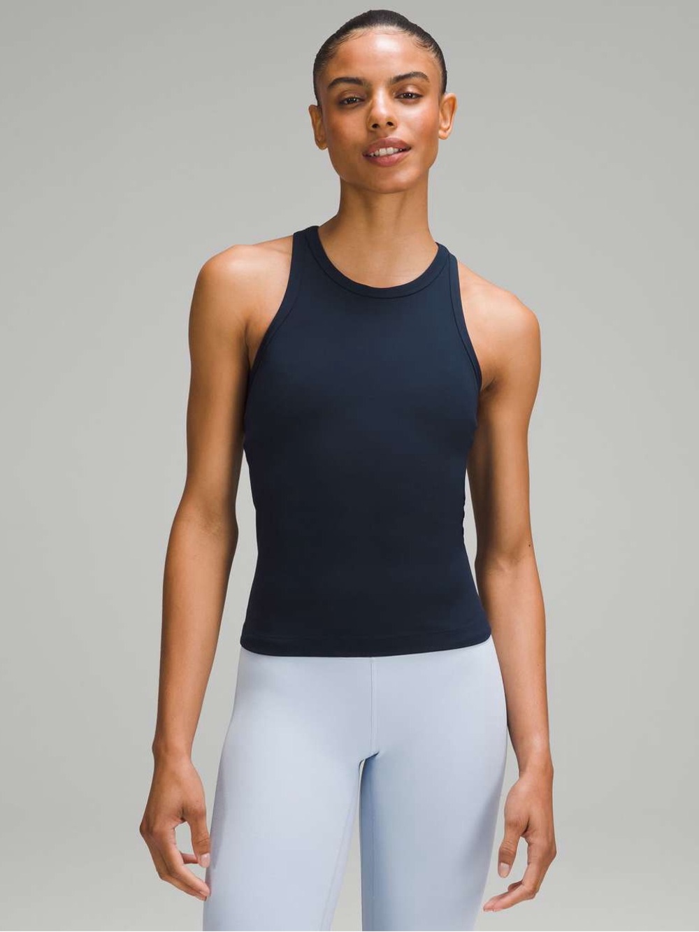 Lululemon Align Waist-Length Racerback Tank Top True Navy PTP 17”